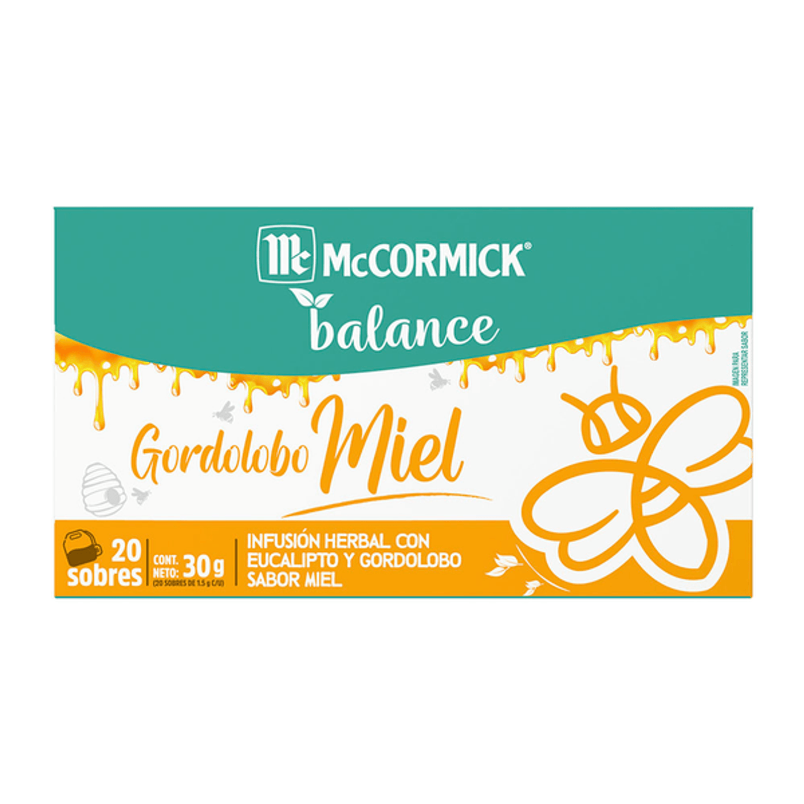 McCormick Balance Gordolobo and Honey Tea 20 Sachets Main image
