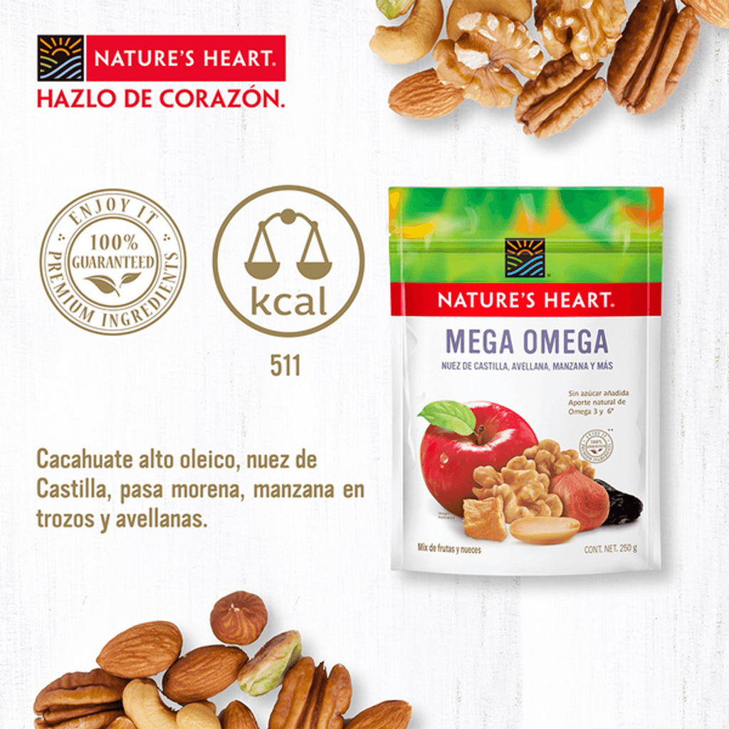 Nature's Heart Mega Omega Fruit and Nut Mix 9 oz