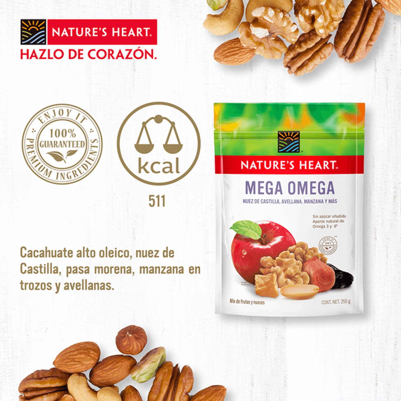 Nature's Heart Mega Omega Fruit and Nut Mix 9 oz