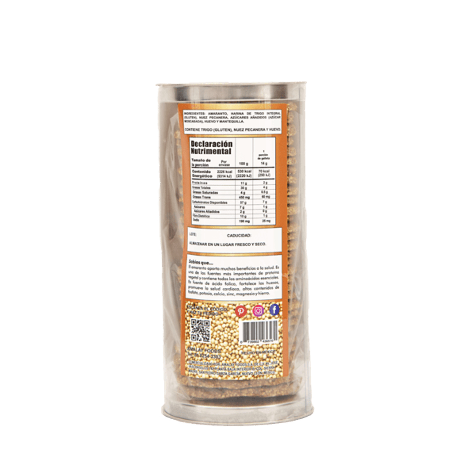 Amalay Gourmet Amaranth Cookies with Walnut 15 oz Secondary image