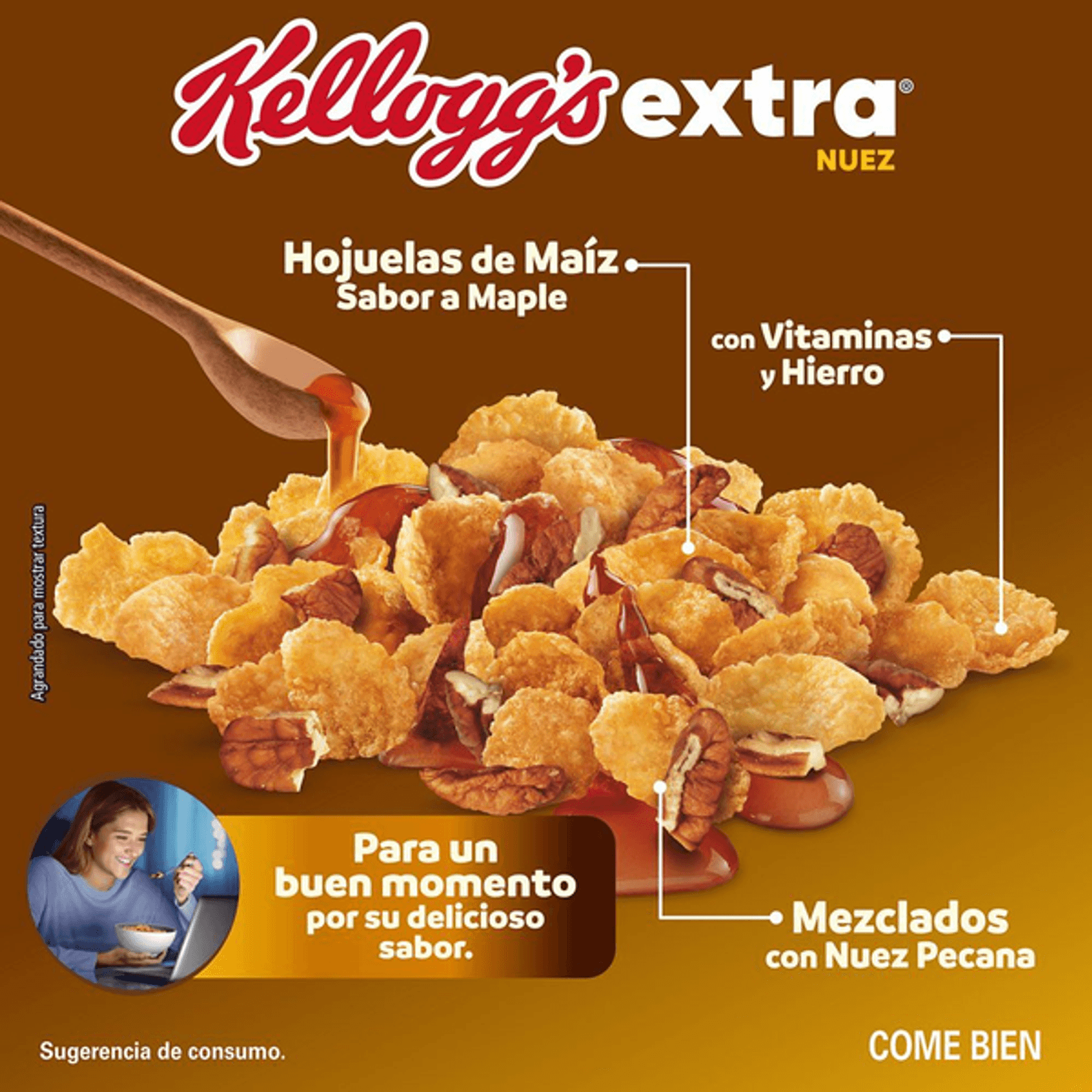 Kelloggs Extra Nuts Cereal 15 oz Secondary image