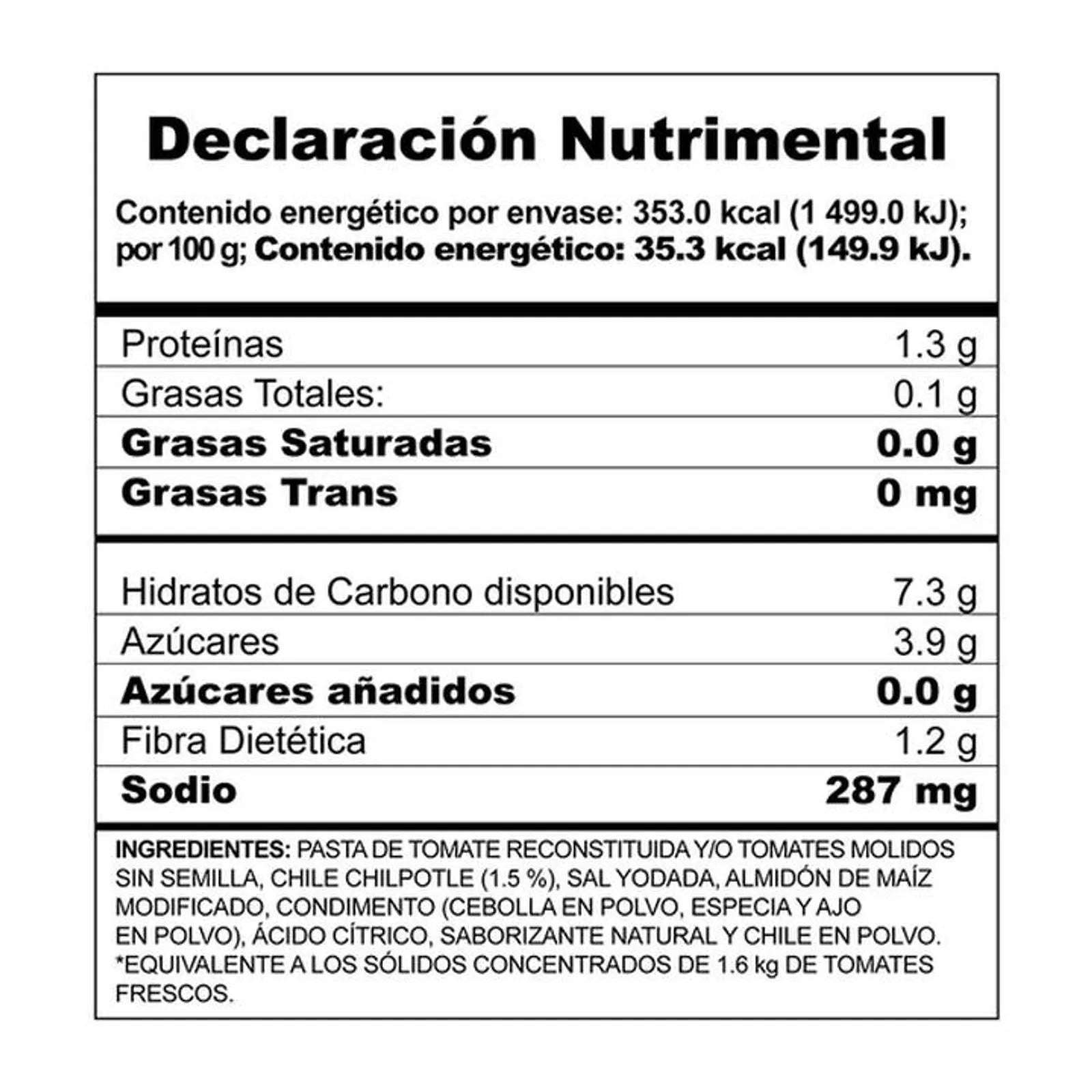 Del Fuerte Ground Tomatoes with Chipotle Chile 35 oz Secondary image