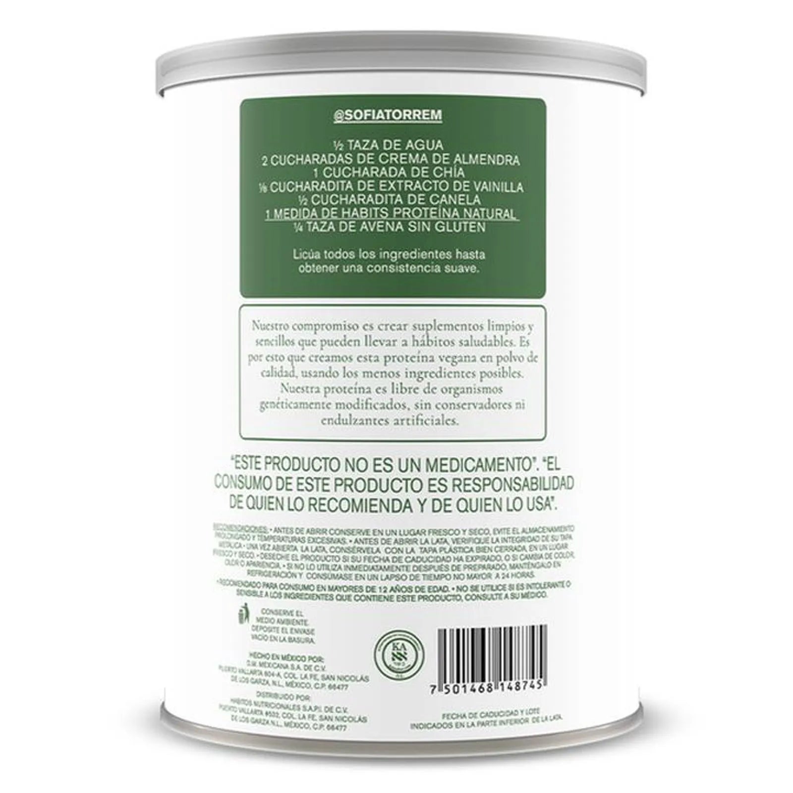 Habits Natural Flavor Plant Protein Probiotic 1.1 lb Secondary image