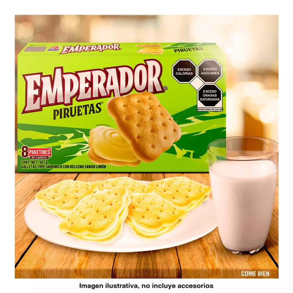 Gamesa Emperador Piruetas Lemon Filled Cookies 11 oz