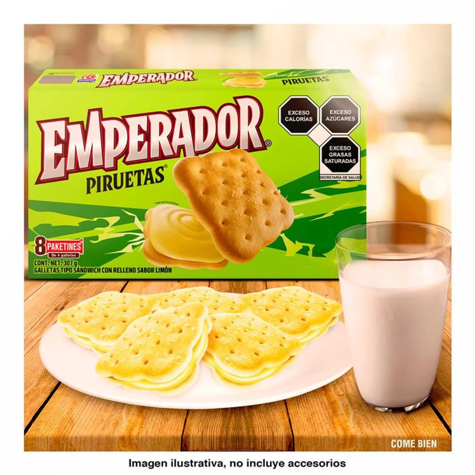 Gamesa Emperador Piruetas Lemon Filled Cookies 11 oz