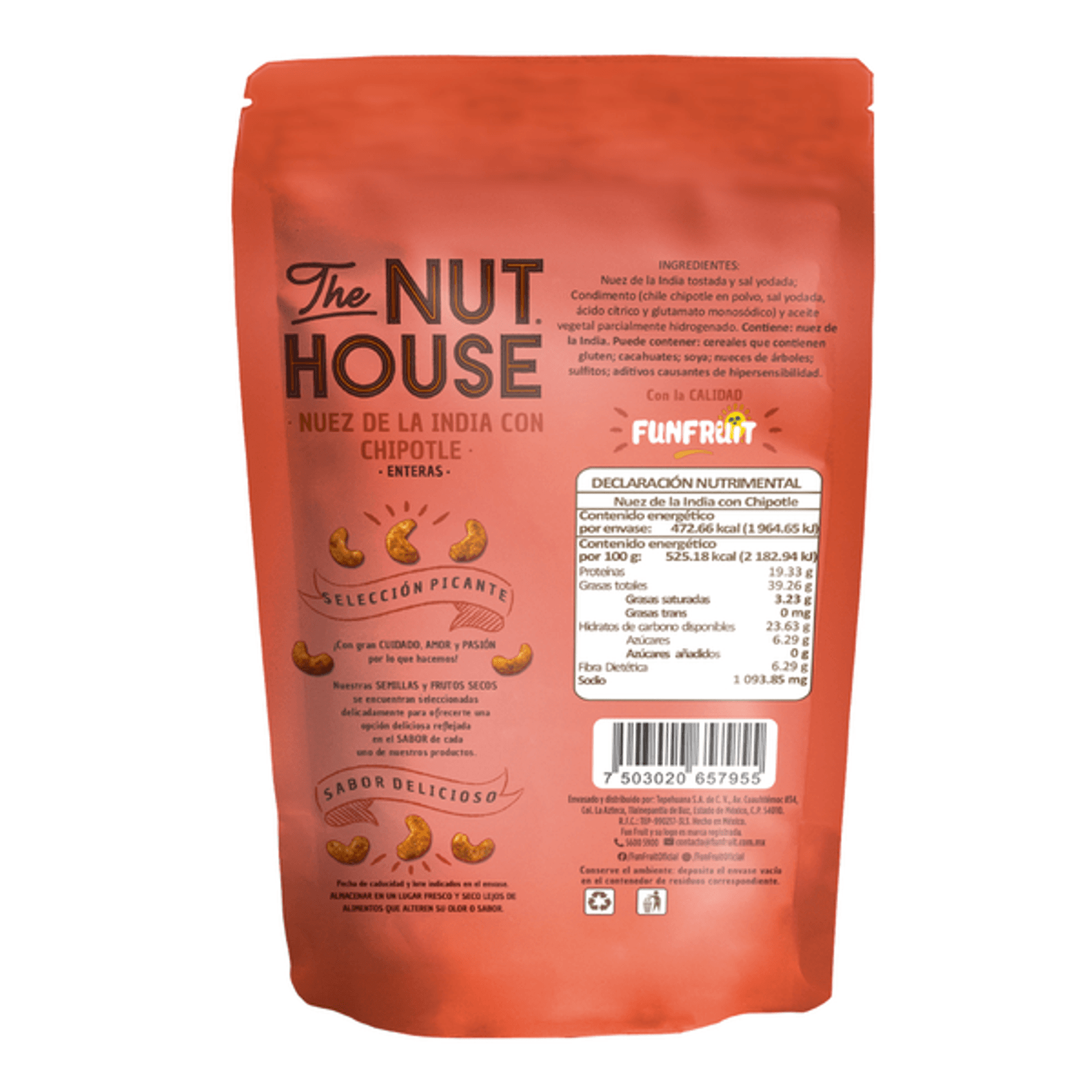 The Nut House Cashew with Chipotle 3 oz