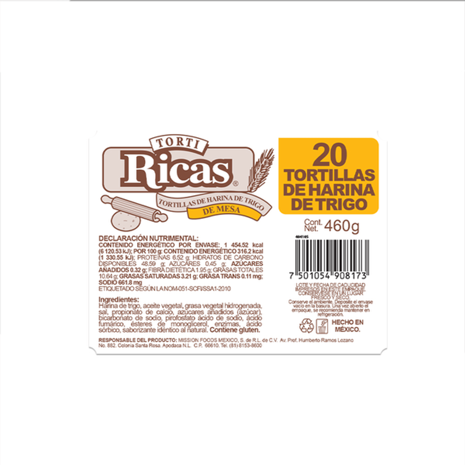 Tortirica Wheat Tortilla 16 oz Secondary image
