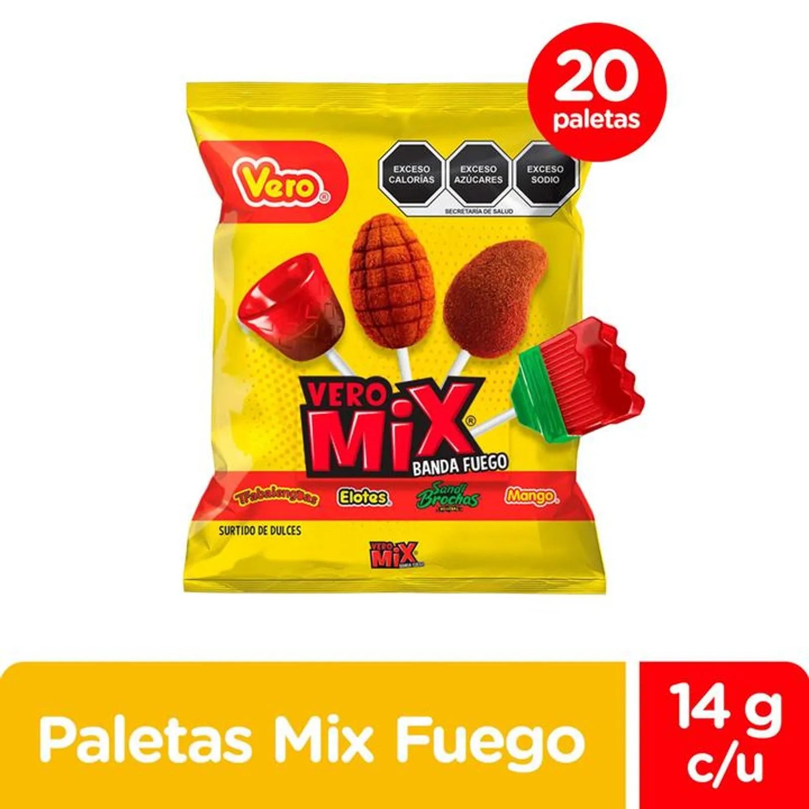 Dulces Vero Fire Candy Mix Spicy Assorted Candy 10.6 oz