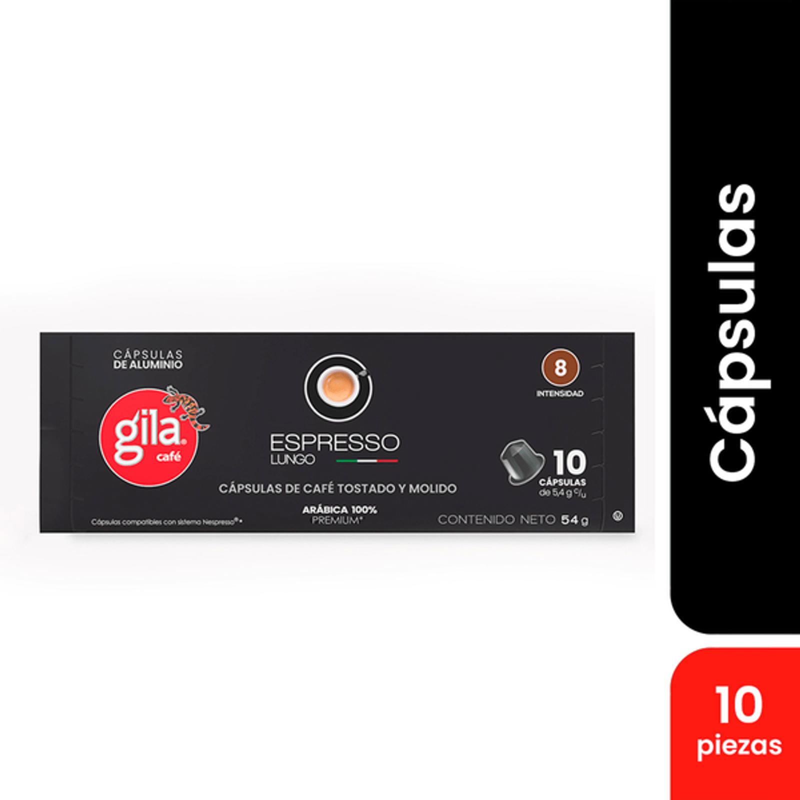 Gila Espresso Roasted Ground Coffee Capsules 10 Count 2 oz
