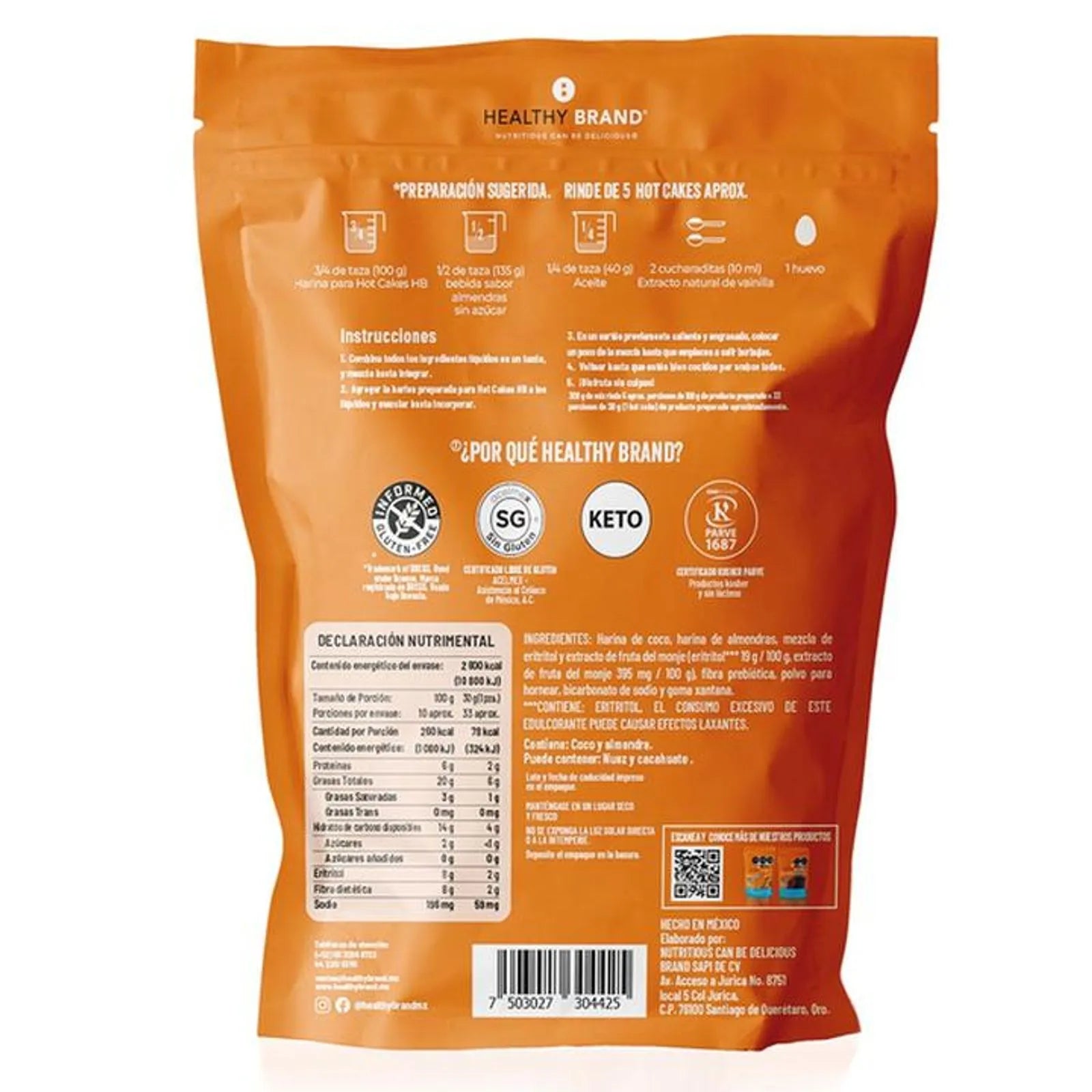 Healthy Brand Keto Mix Keto Pancake Flour 11 oz Secondary image