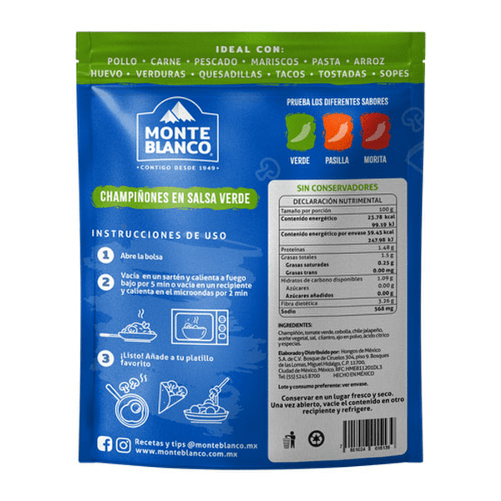 Monte Blanco Mushrooms in Green Sauce 9 oz