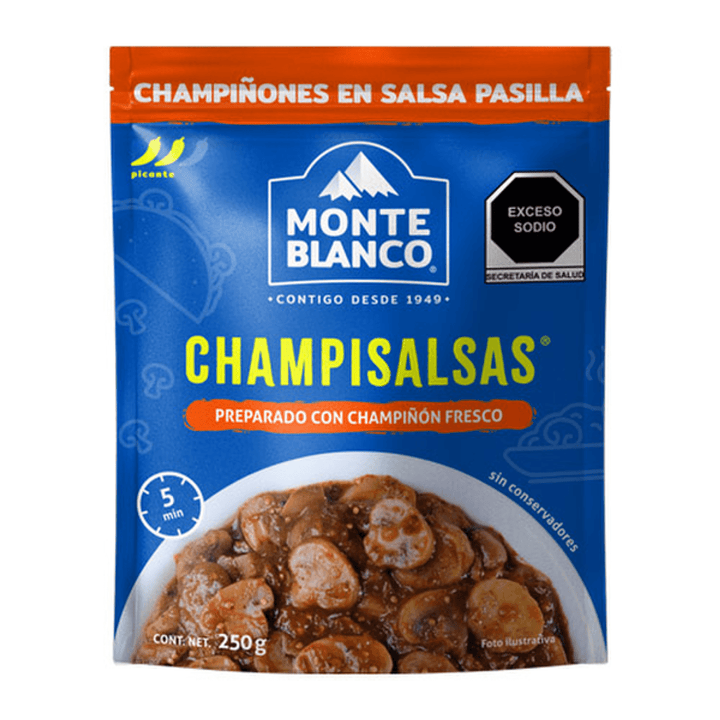 Monte Blanco Mushrooms in Pasilla Sauce Champisalsa 9 oz