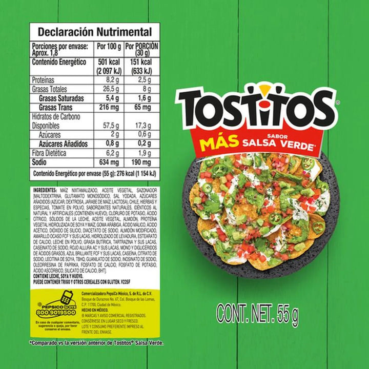 Sabritas Tostitos Salsa Verde Snack – 2 oz