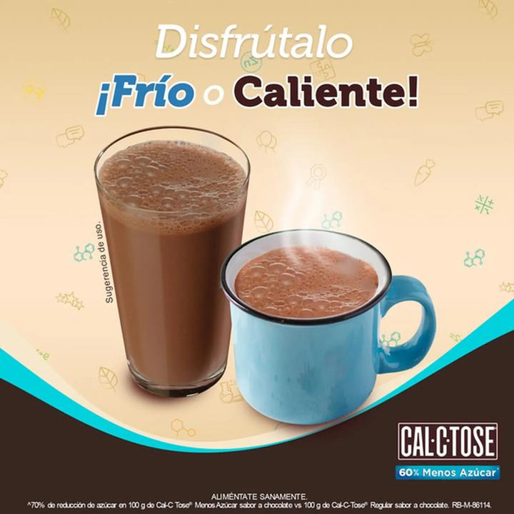 Cal C Tose 60% Less Sugar Chocolate Powder 15 oz