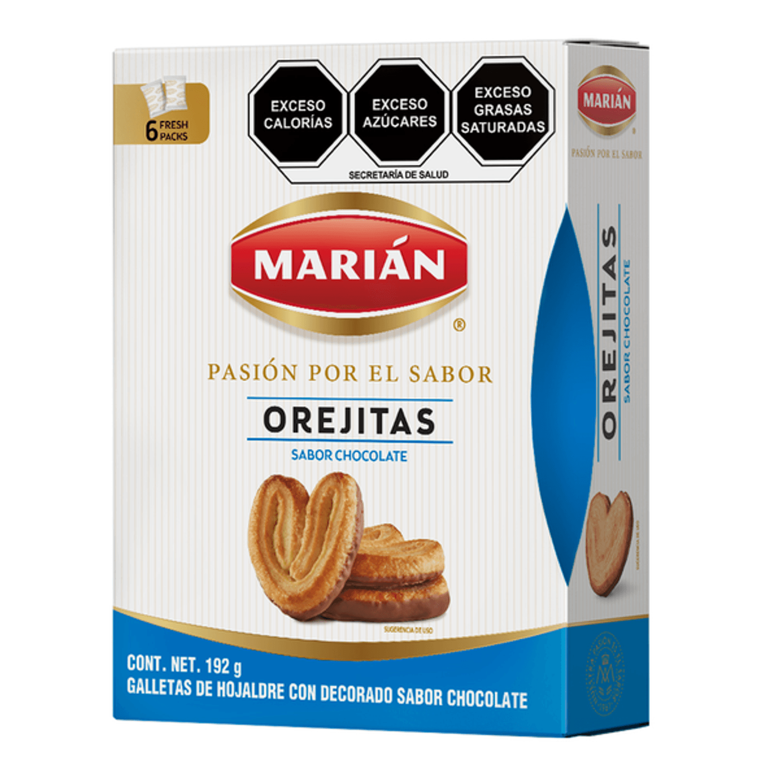 Marian Puff Pastry Cookies Orejitas with Chocolate, 7 oz Main image