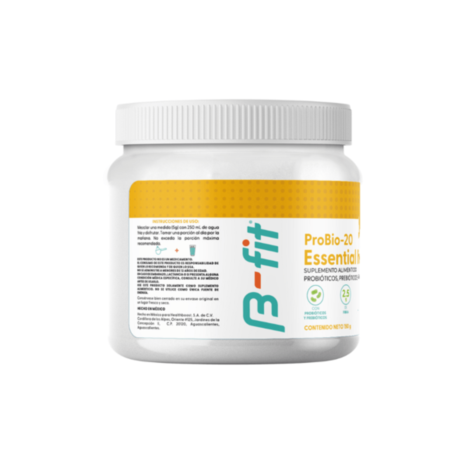 B-FIT Probio-20 Probiotics & Prebiotics Lemon Flavor, 5 oz