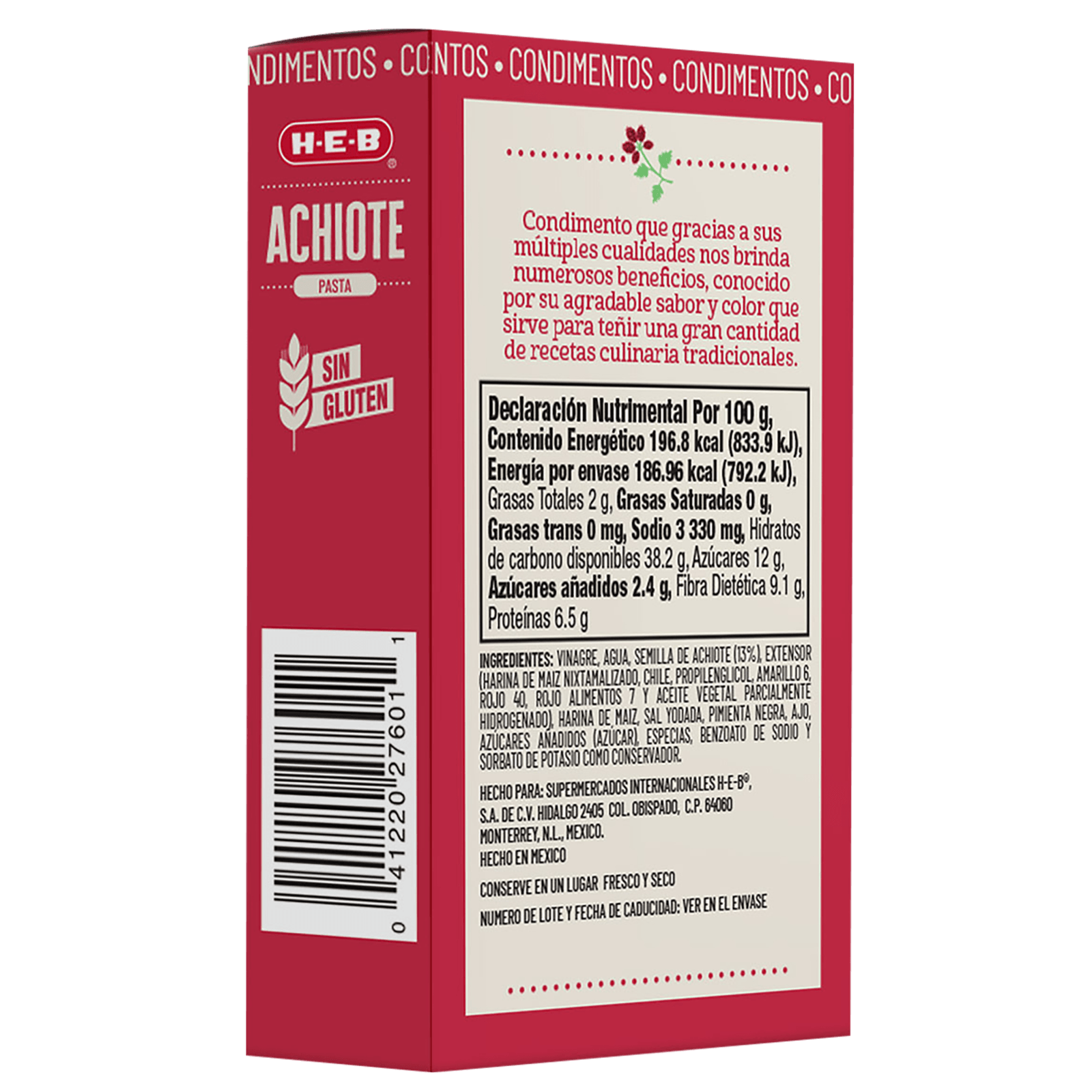 HEB Gluten-Free Achiote Paste 3.4 oz Secondary image