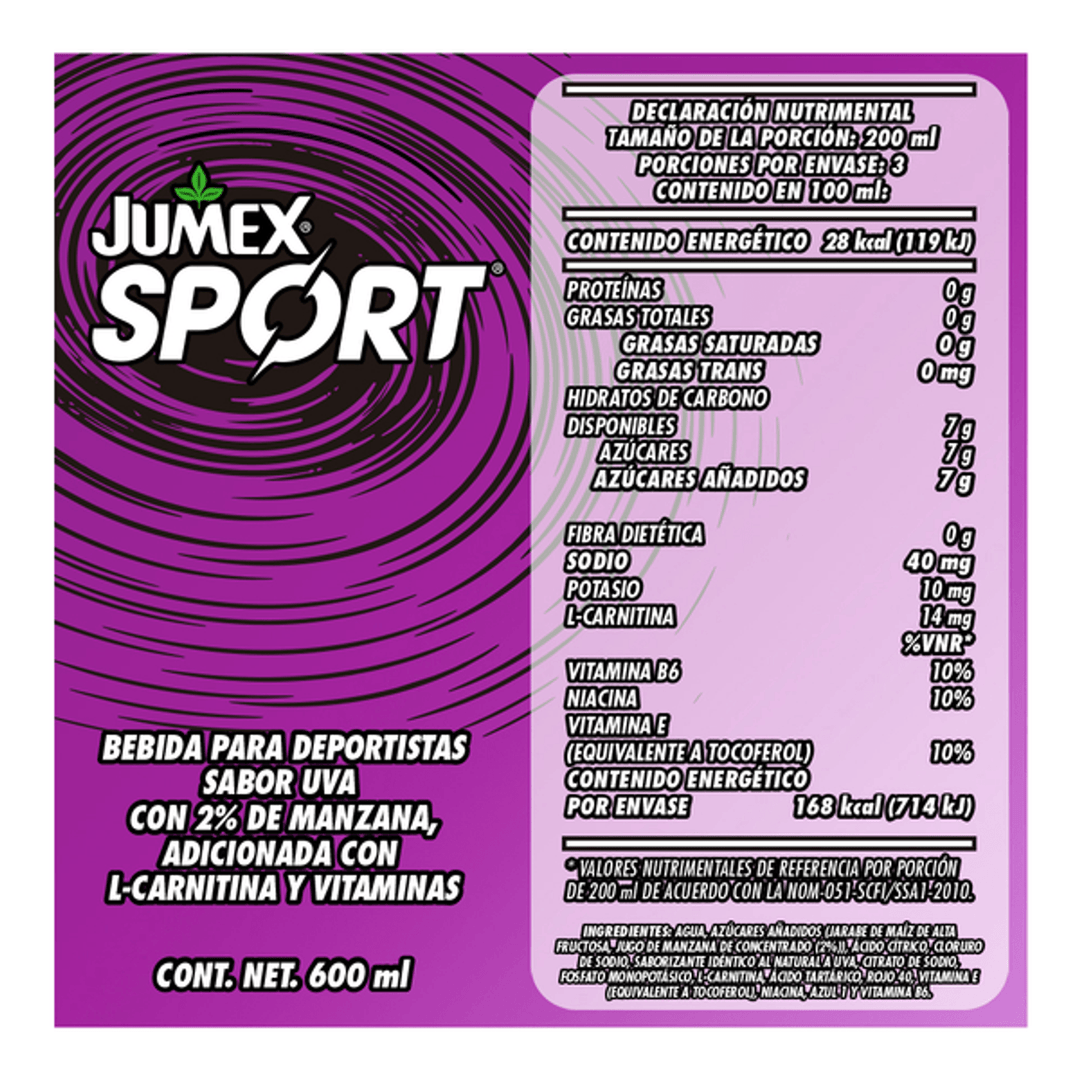 Jumex Sport Isotonic Grape 20 oz