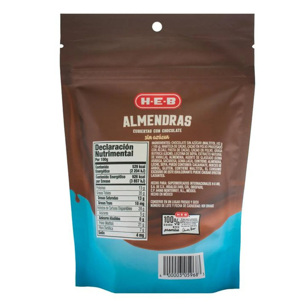 HEB Almonds with Sugar-Free Chocolate Snack 6 oz