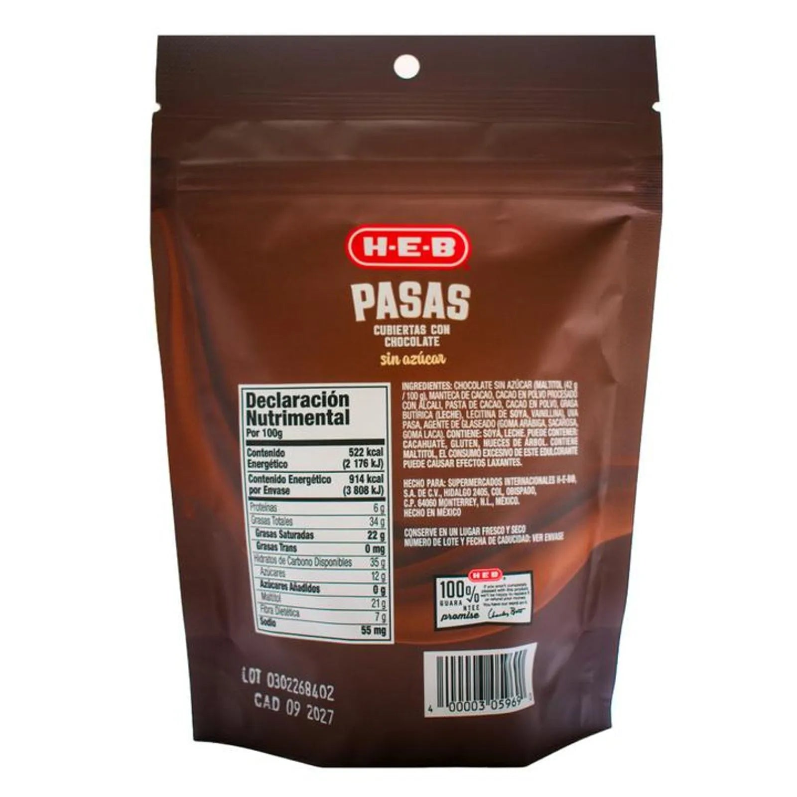 HEB Sugar-Free Chocolate Covered Raisins 6 oz Secondary image