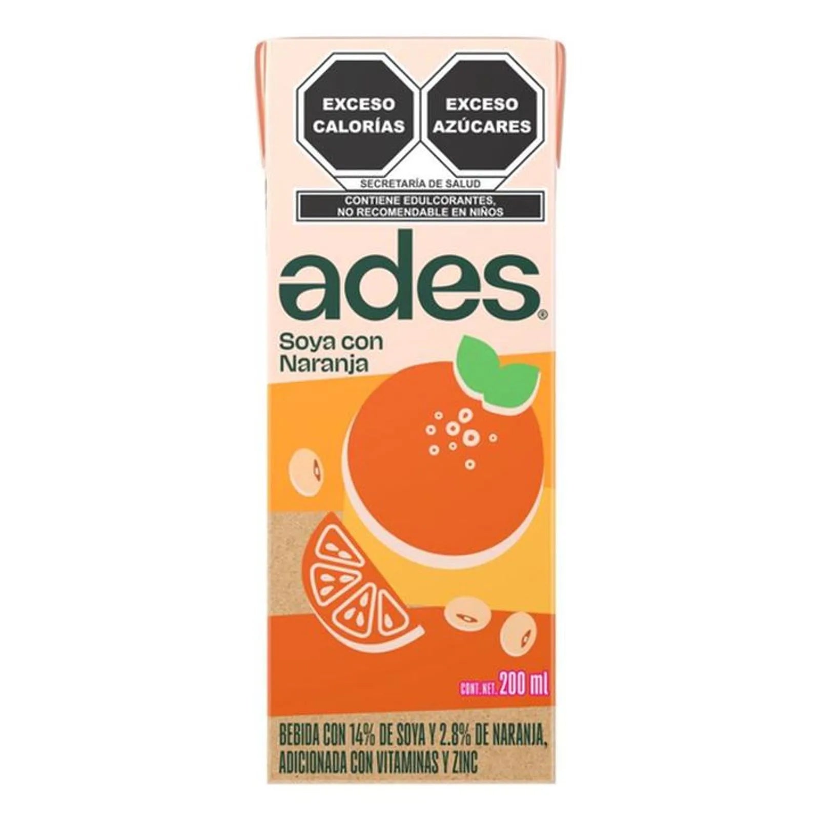 Ades Orange Flavor Soy Drink, 7 oz Main image