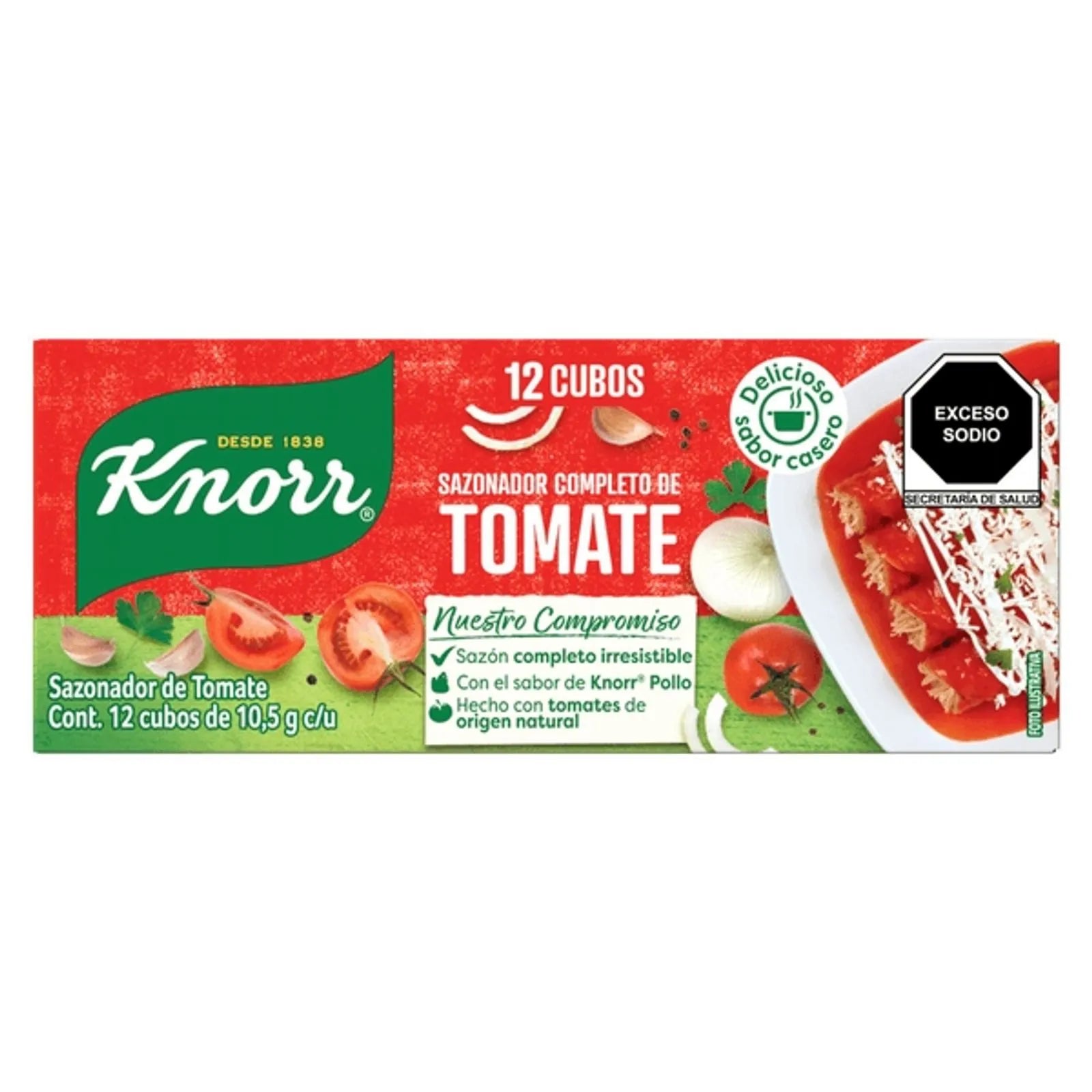 Knorr Tomato Seasoning, 12 Cubes of 0.3 oz Main image