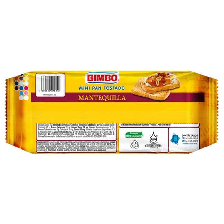 Bimbo Mini Butter Toasted Bread 4 oz