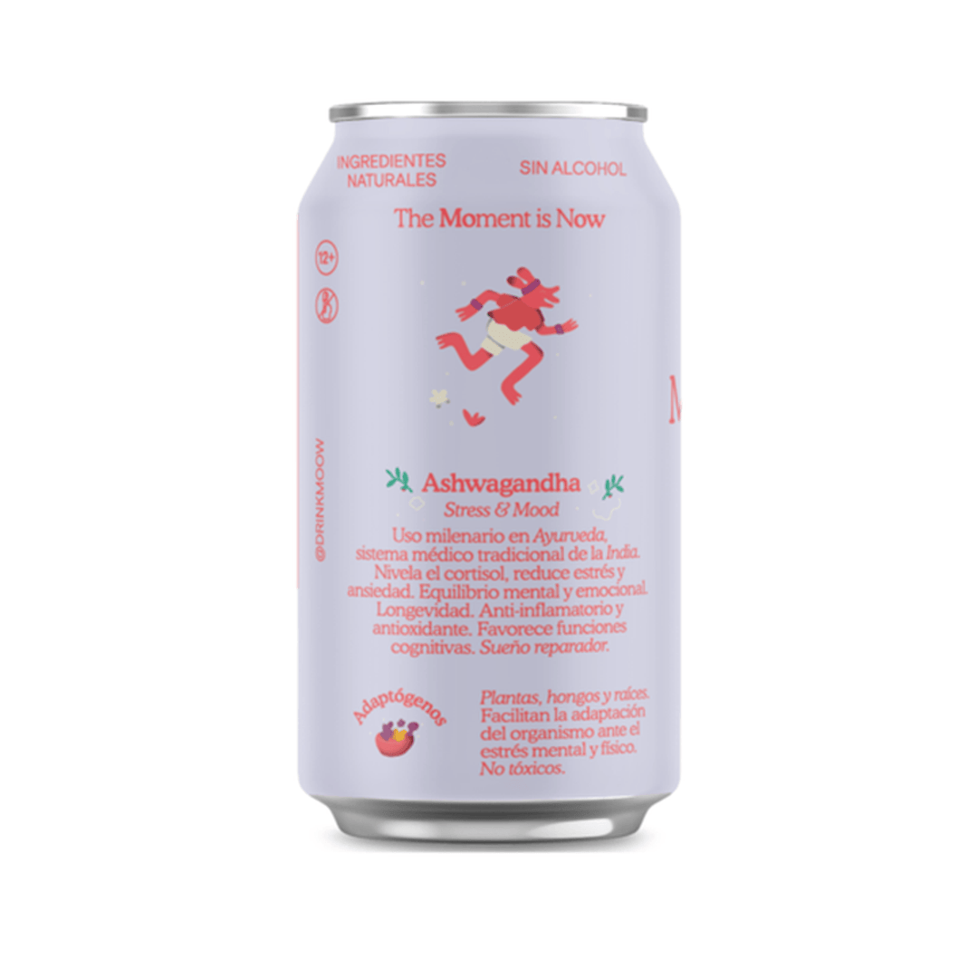 MOOW Blueberry - Lavender + Ashwagandha Drink - 12 oz