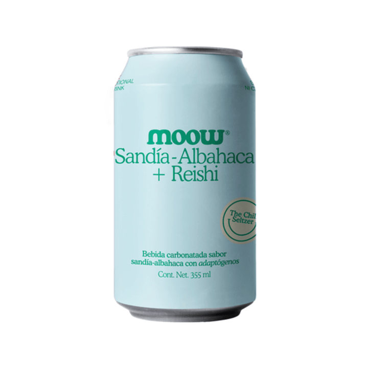 MOOW Watermelon - Basil + Reishi Drink - 12 oz