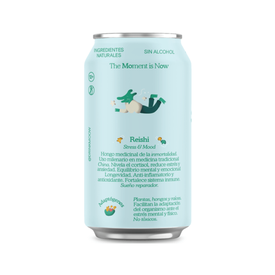 MOOW Watermelon - Basil + Reishi Drink - 12 oz