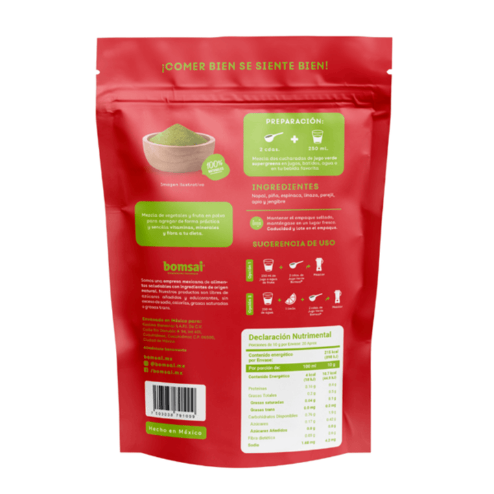 Bomsai Supergreens Green Juice, 7 oz