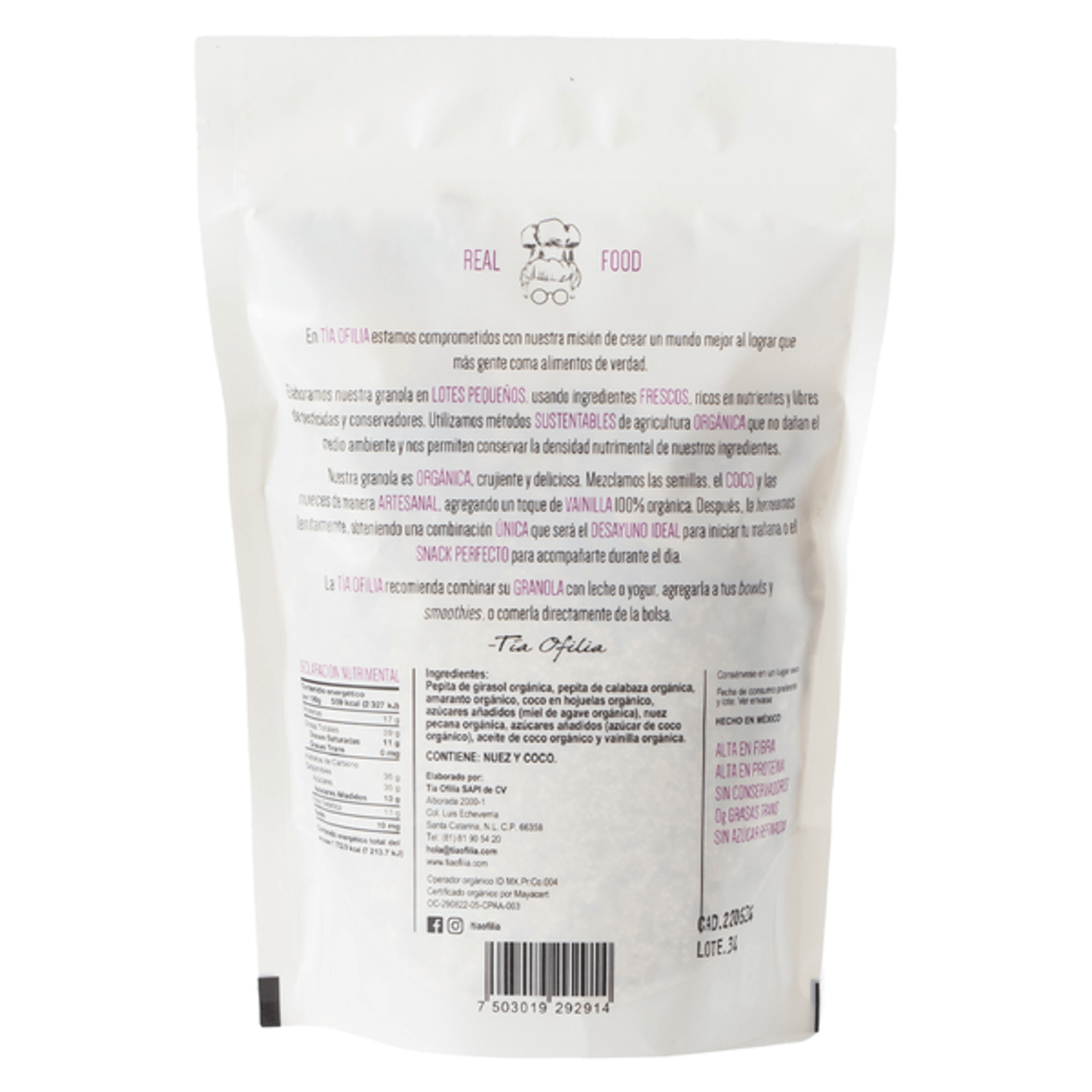 Tía Ofilia Organic Granola with Amaranth & Vanilla, 11 oz Secondary image