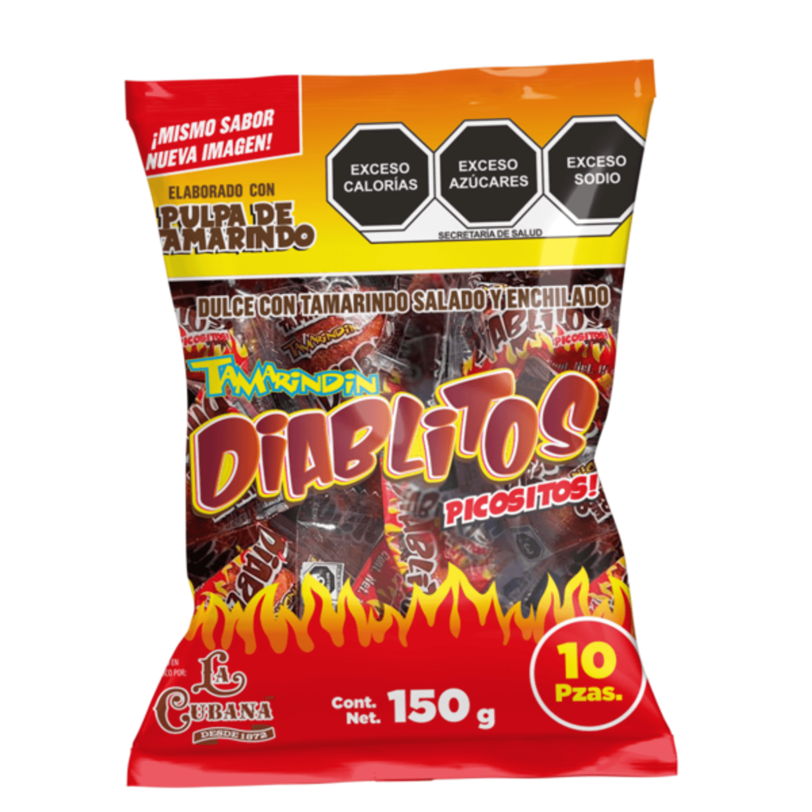 La Cubana Tamarindin Diablitos Candy, 10 Pack