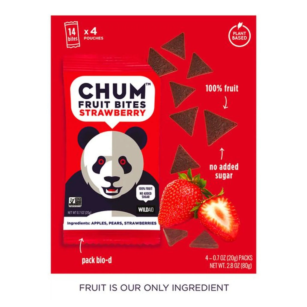Chum Fruit Bites Strawberry, 3 oz