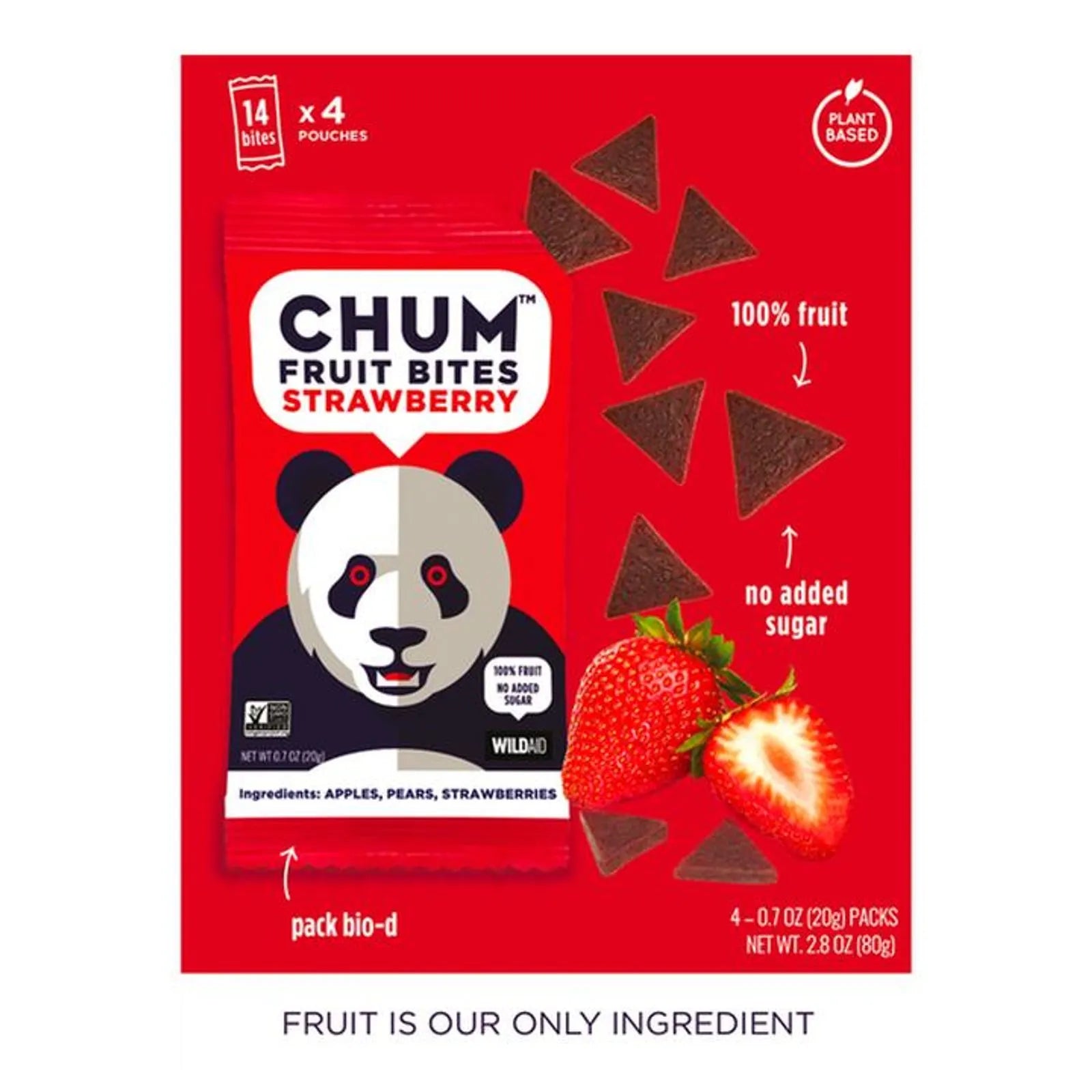 Chum Fruit Bites Strawberry, 3 oz Main image