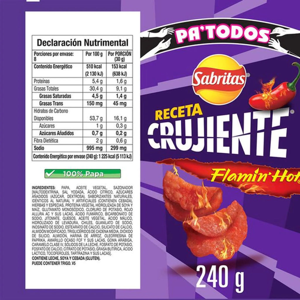 Sabritas Crunchy Recipe Flamin’ Hot Salt, 9 oz