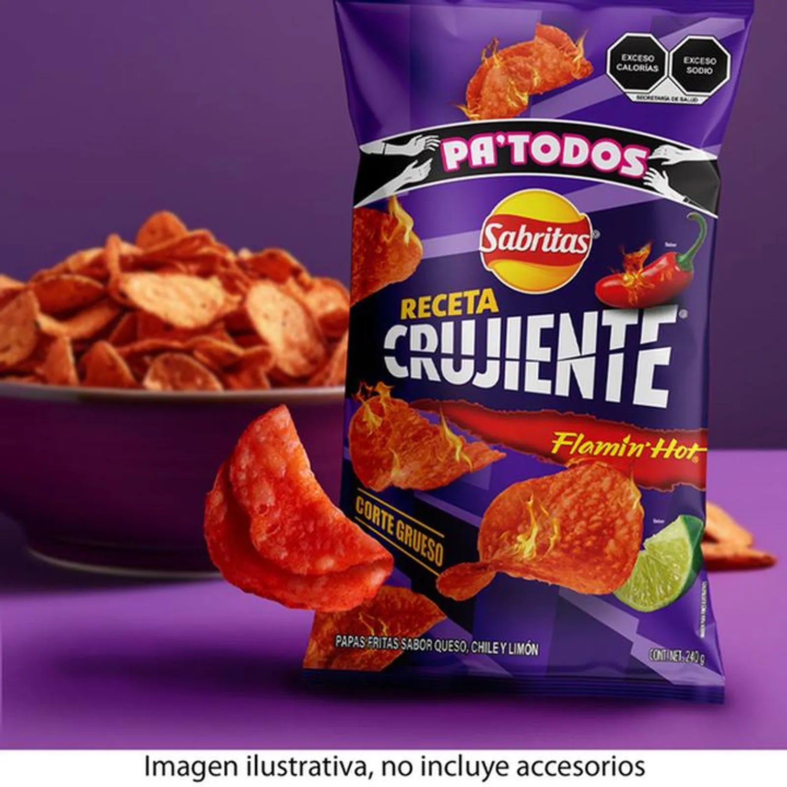 Sabritas Crunchy Recipe Flamin’ Hot Salt, 9 oz