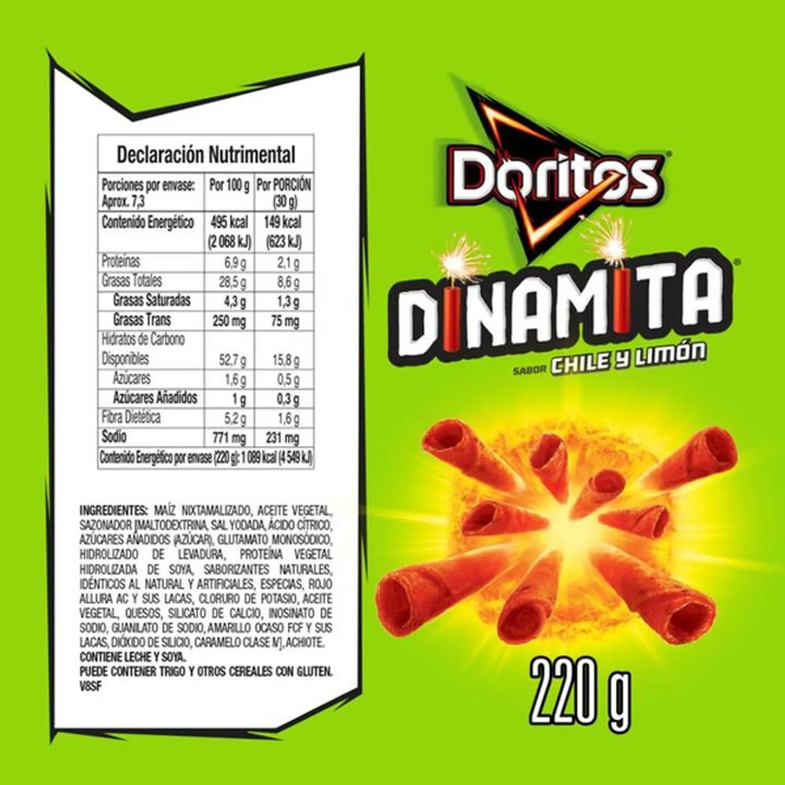Doritos Dinamita Chili Lemon, 8 oz