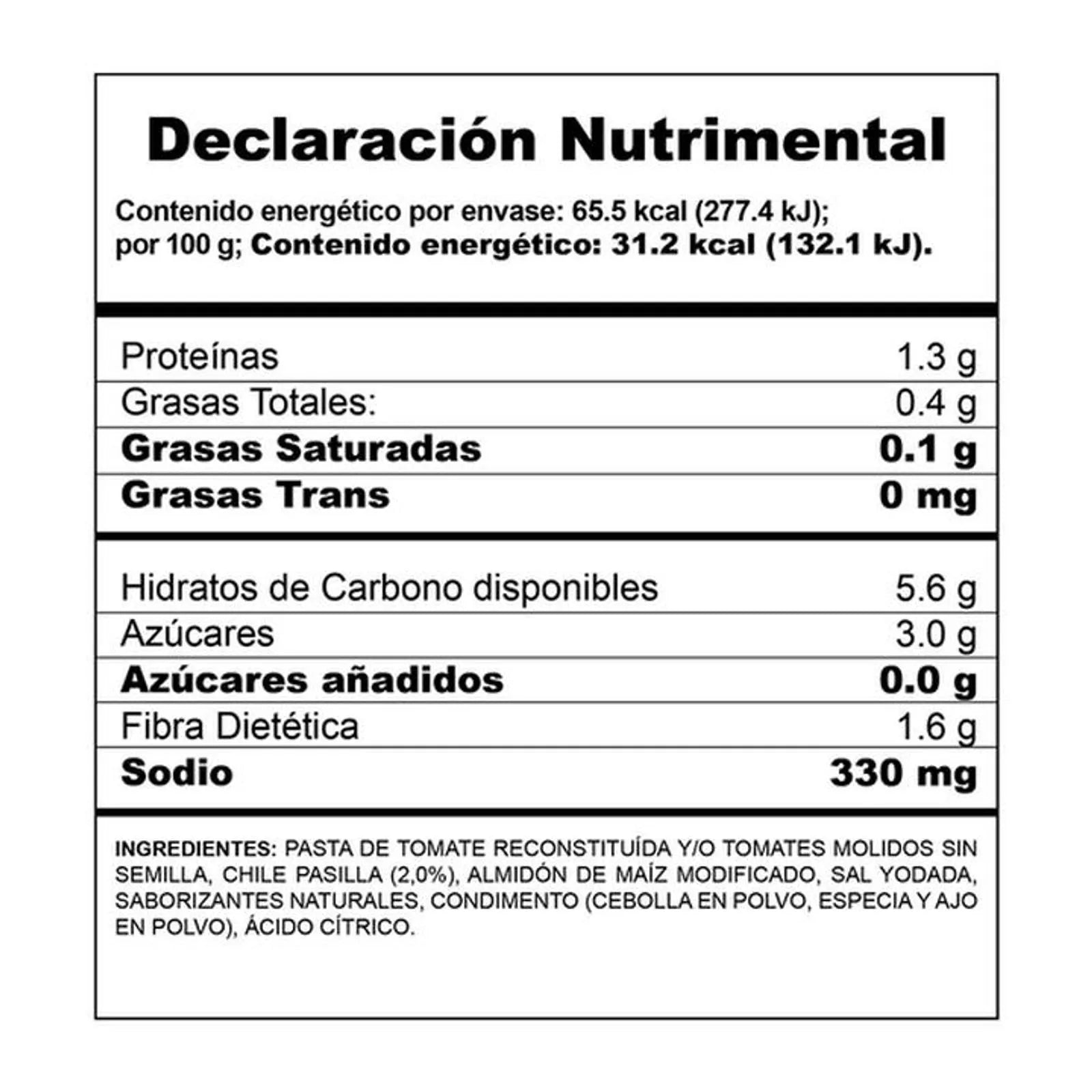 Del Fuerte Ground Tomatoes with Pasilla Chile, 7 oz Secondary image