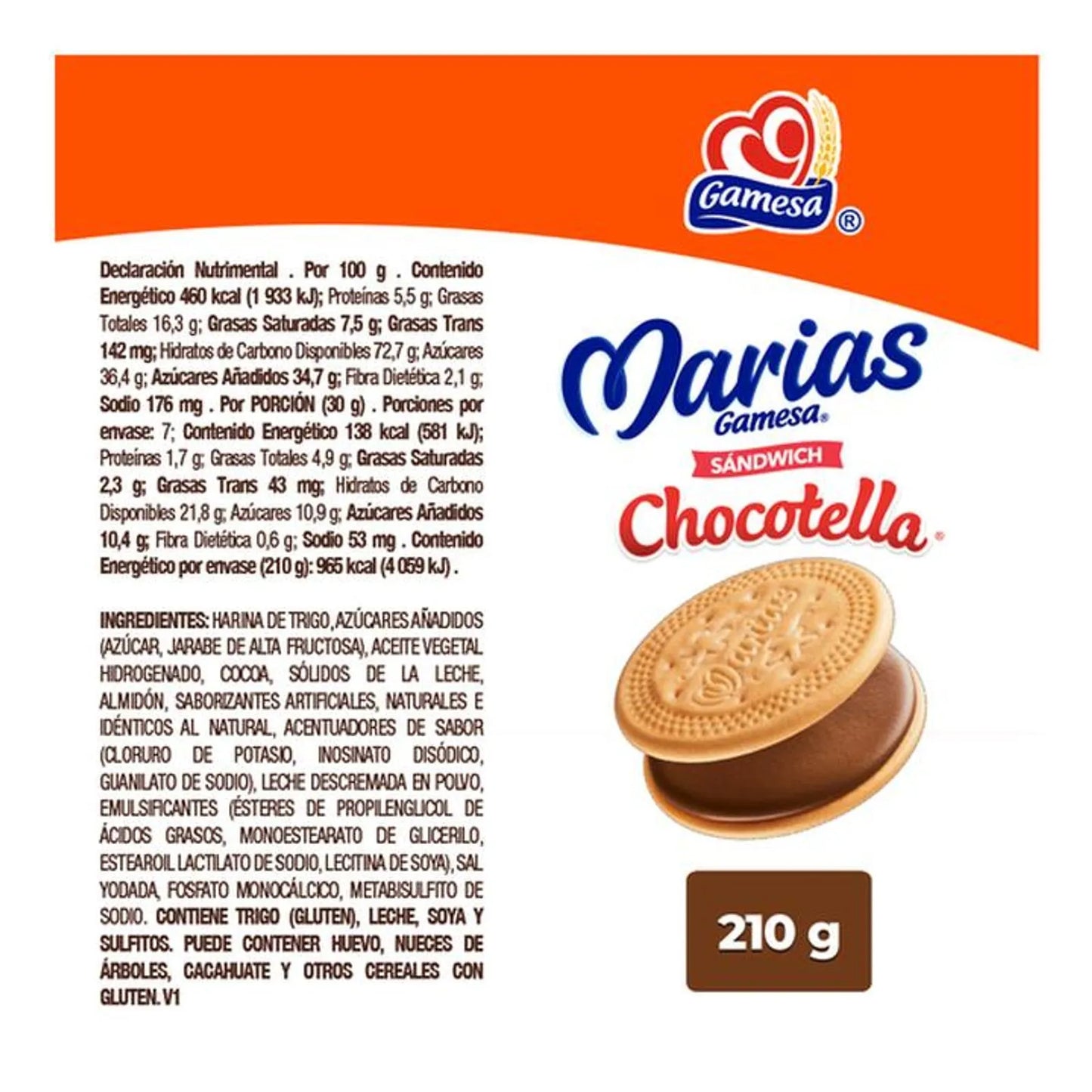 Gamesa Marias Chocotella Cookies - 8 oz