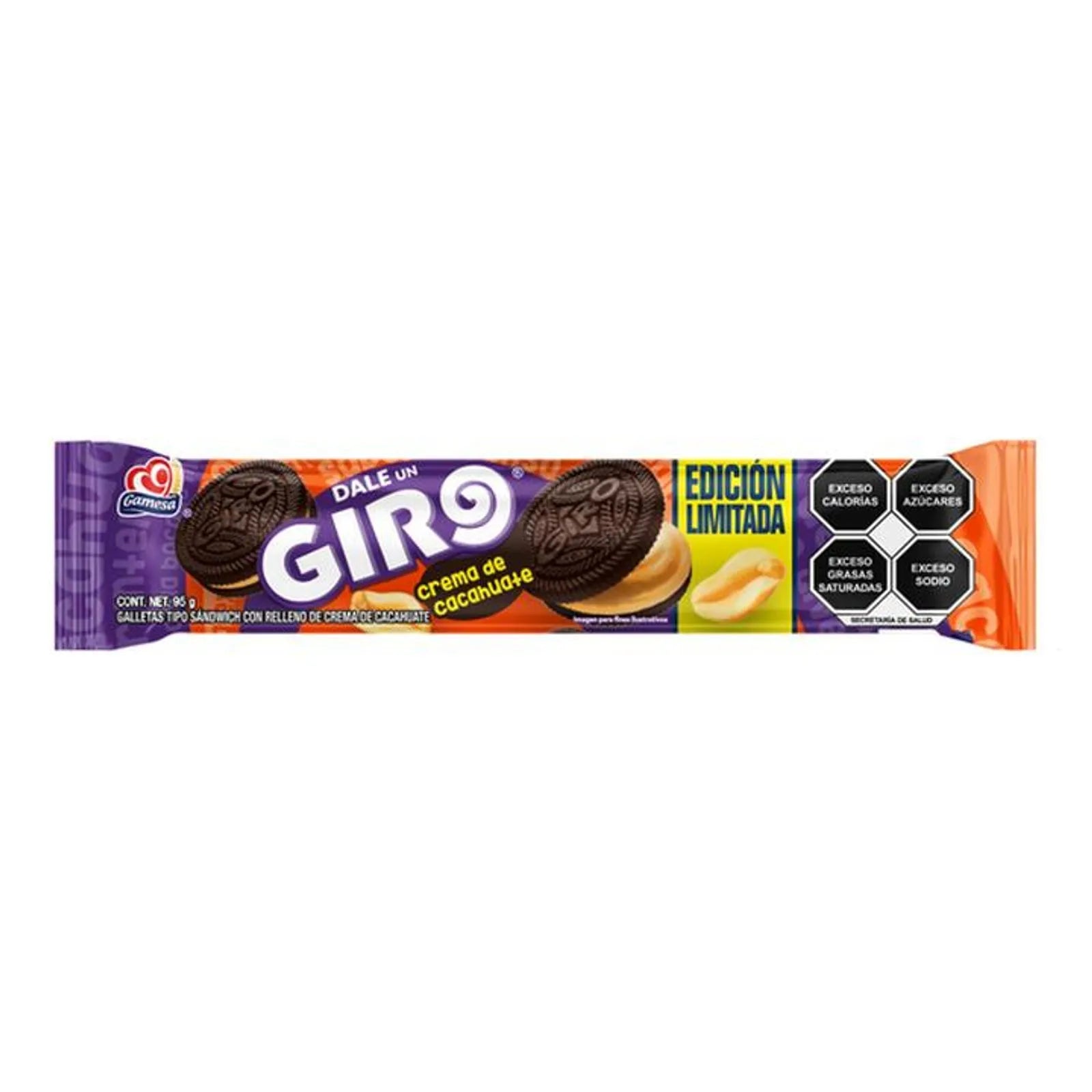 Gamesa Giro Peanut Butter Cookies, 4 oz