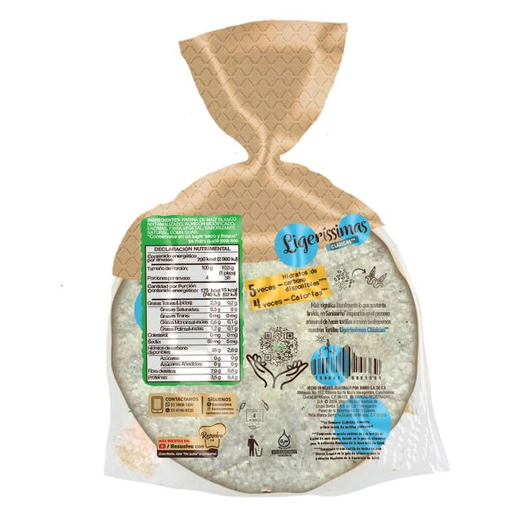 Sanissimo corn tortillas Ligerissimas Clasicas 400 g