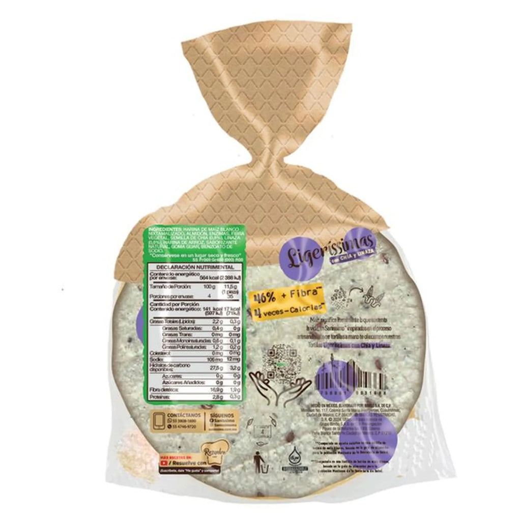 Sanissimo tortillas Chia, linaza and rice Ligerissimas 400 Gr