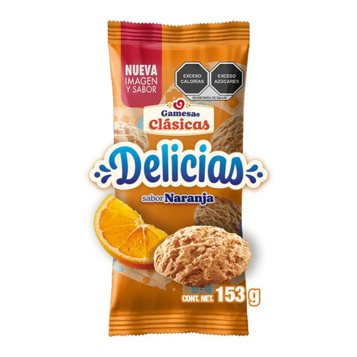 Gamesa Delicias Orange Cookies - 6 oz