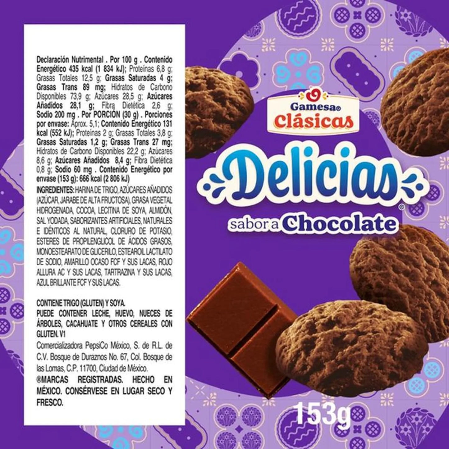 Gamesa Delicias Chocolate Cookies - 6 oz