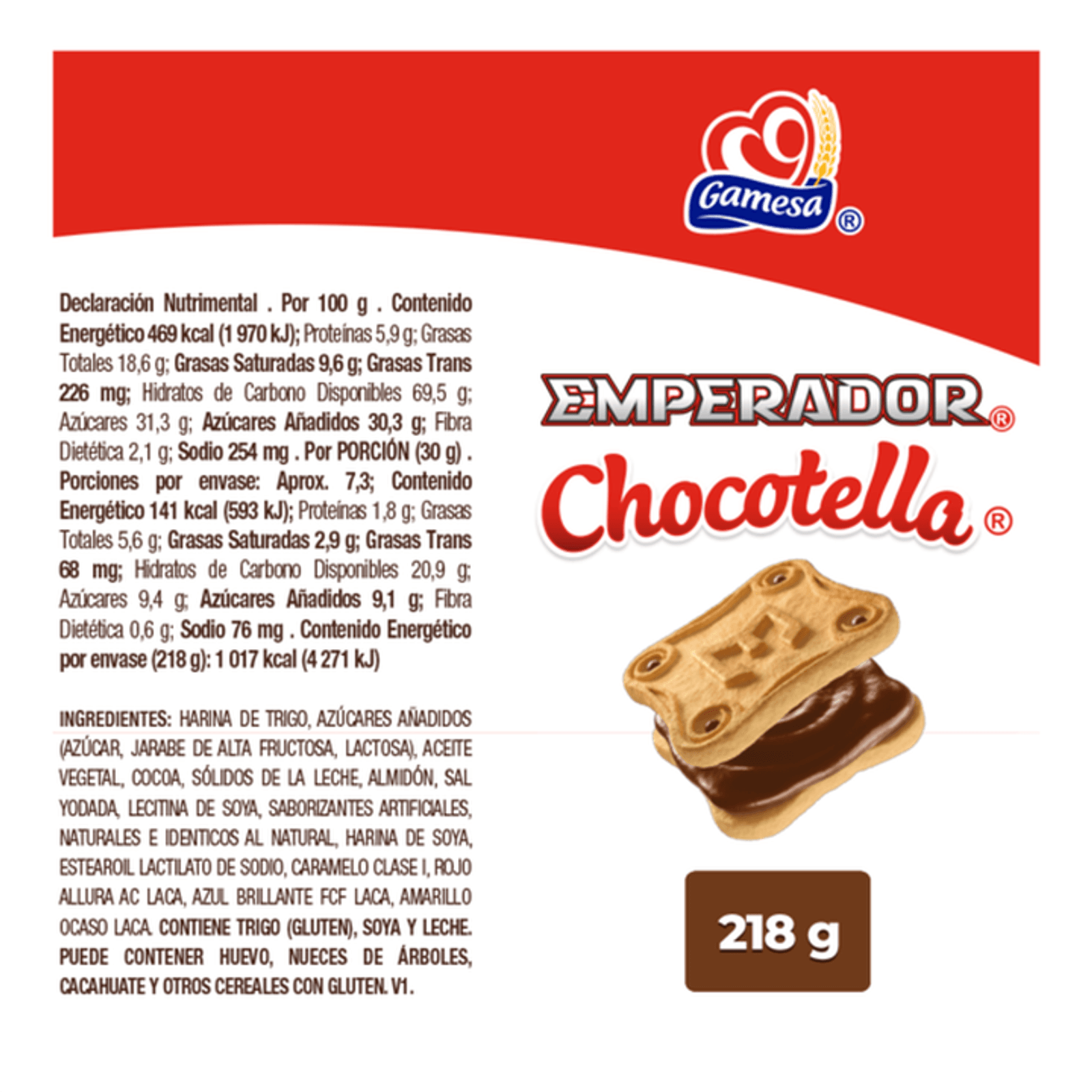 Gamesa Emperador Chocotella Box Cookies, 8 oz