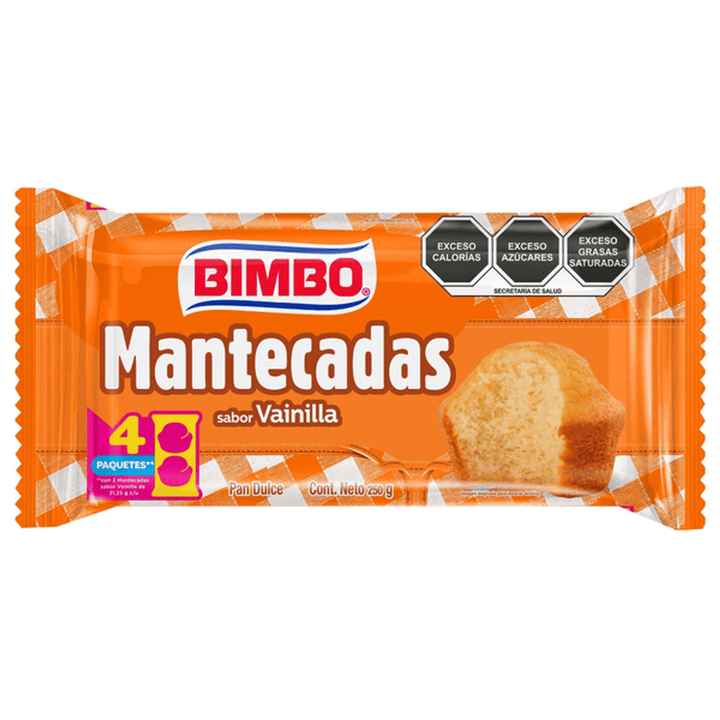 Bimbo Vanilla Mantecadas 8 Pack 9 oz