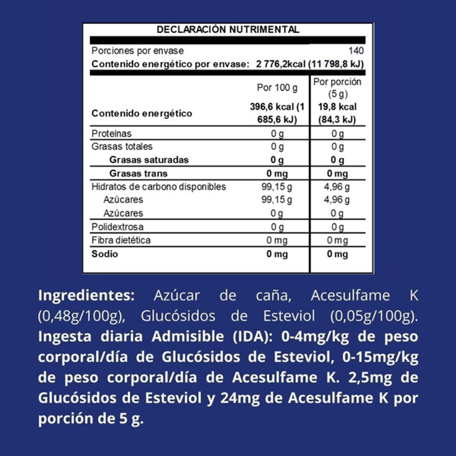 B.C. Low-Calorie Sugar, 25 oz (700 g)
