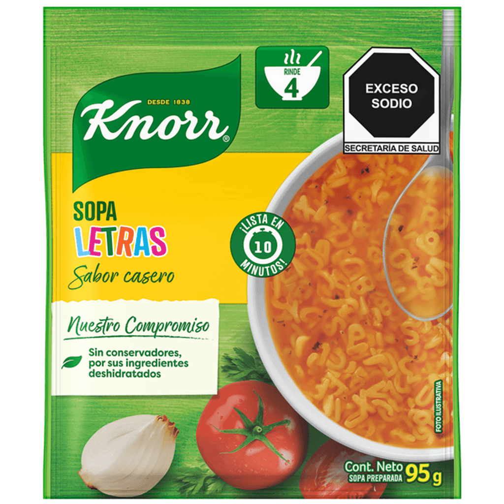 Knorr Letter Shape Pasta Soup, 3 oz