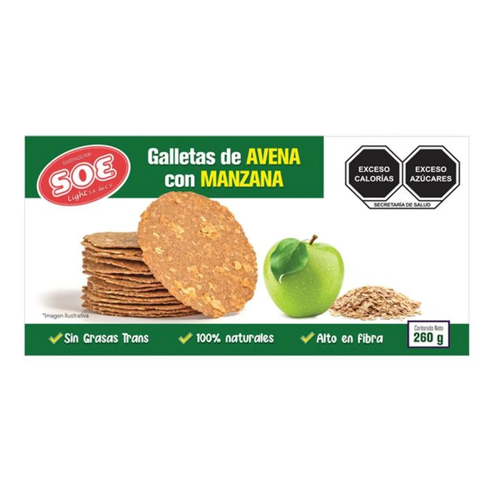 SOE Light Oatmeal Cookies with Apple, 9 oz Main image